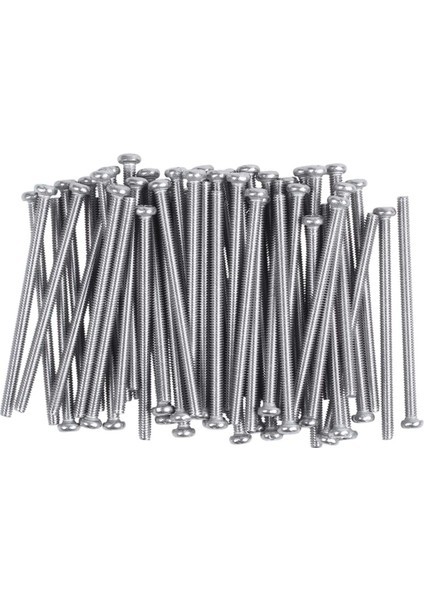 Bradoo- M2.5 x 40MM Phillips Yuvarlak Başlı Vidalar Cıvata 60 Adet M2.5X0.45MM Çinko Kaplama Naylon Ekleme Altıgen Kilit Somunları Siyah 50 Adet (Yurt Dışından)