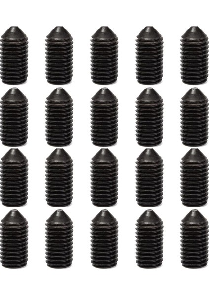20 Adet M12 * 20MM Alaşımlı Çelik Hex Altıgen Lokma Seti Vidalar Sıkı Çekirdek Noktası Grub Vida (Yurt Dışından)