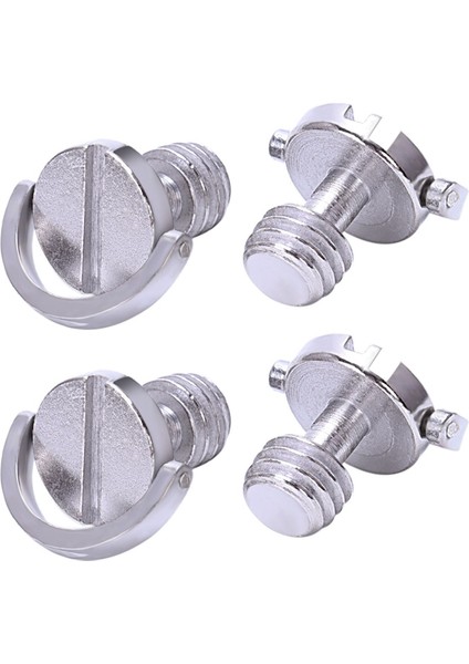 Daha Uzun Şaftlı D-Halkalı Vida 3/8 Inç-16 Vida Adaptörü (4'lü Paket) (Yurt Dışından)