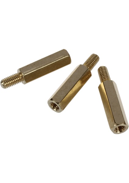 50 Adet Vidalı Pcb Stand-Off Spacer Hex M3 Erkek x M3 Dişi 15MM Uzunluk (Yurt Dışından)