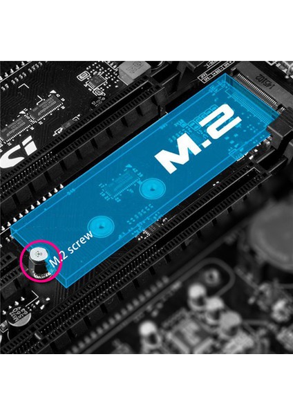 Takım M.2 SSD Vida Kiti Ngff Nvme SSD Standoff Montaj M.2 Ngff/nvme Vida Seti Stand Off Vida Altıgen Somun A-M.2 SSD (Yurt Dışından)
