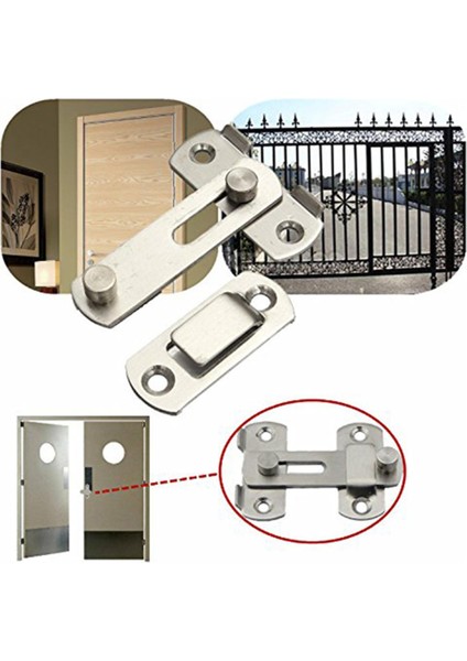 Flyeer 20X50X70MM Paslanmaz Çelik Ev Emniyet Kapısı Kapı Cıvatası Mandalı Kaydırmalı Kilit Donanımı (Yurt Dışından)