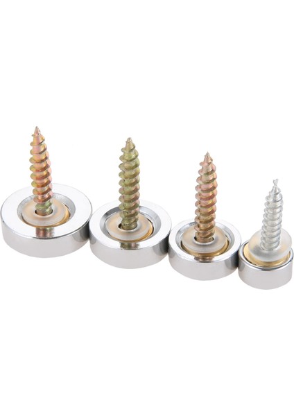 【sıcak】 4 Adet Cilalı Krom Dekoratif Ayna Çivi Bakır Reklam Tabela Çivi Mobilya Donanım Için Vida Kapağı Bağlantı Elemanları (Yurt Dışından) fiyatları