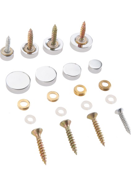 【sıcak】 4 Adet Cilalı Krom Dekoratif Ayna Çivi Bakır Reklam Tabela Çivi Mobilya Donanım Için Vida Kapağı Bağlantı Elemanları (Yurt Dışından) indirimleri