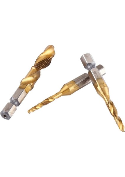 6 Adet M3-M10 Titanyum Kaplama Hex Shank Vida Dokunun Matkap Uçları Ağaç Işleme Aletler Set (Yurt Dışından)