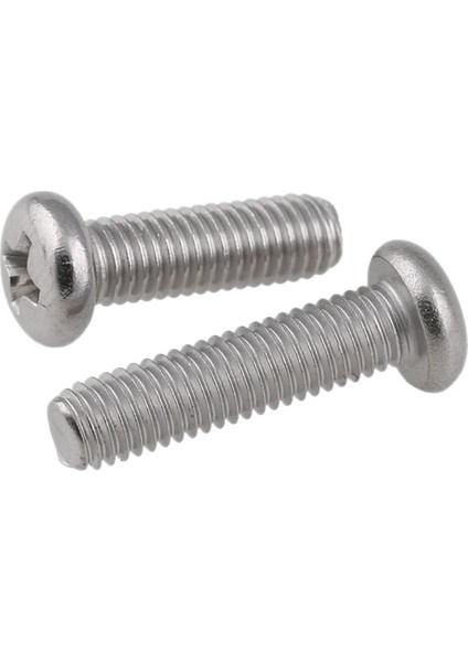 Flyeer M3 x 10MM 304 Paslanmaz Çelik Phillips Tava Başlı Vidalar Cıvata 60 Adet (Yurt Dışından)