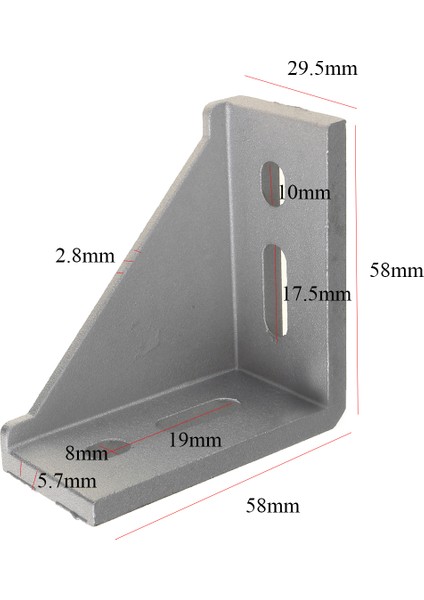 Araç Gereçleri Suleve? AJ30 30 × 60MM Alüminyum Açı Köşe Bağlantı Konektörü Sağ Açılı Braket Mobilya Parçaları (Yurt Dışından)
