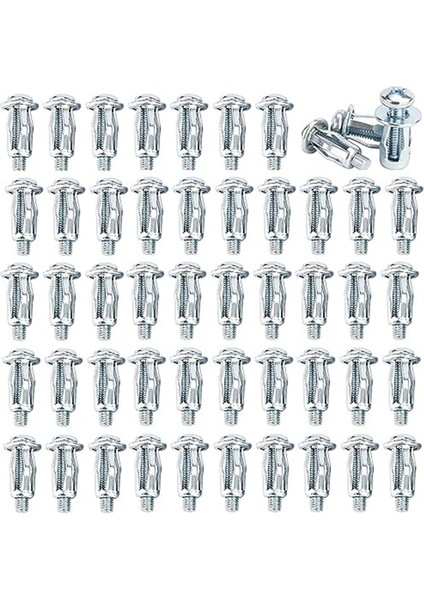 80 Pcs Genişleme Vidası Petal Somun Gümüş Petal Şekli Metal Somun Kurulum Plakaları Için (Yurt Dışından)