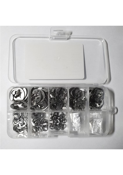 200 Adet 304 Paslanmaz Çelik E Klip Yıkayıcı Çeşitler Kiti Segman Tespit Halkası E Kelepçe Yıkayıcı Mil Bağlantı Elemanı M1.5-M10 (Yurt Dışından)