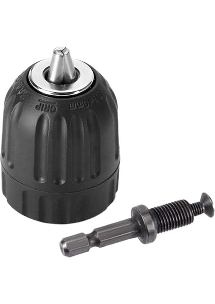 2 Parça El-Sıkı Chuck Seti Adaptörü Ağır Hizmet Tipi 13MM Anahtarsız Matkap Chuck ile Adaptör Donanım Araçları (Yurt Dışından)