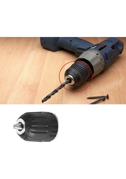 2 Parça El-Sıkı Chuck Seti Adaptörü Ağır Hizmet Tipi 13MM Anahtarsız Matkap Chuck ile Adaptör Donanım Araçları (Yurt Dışından) fırsatları