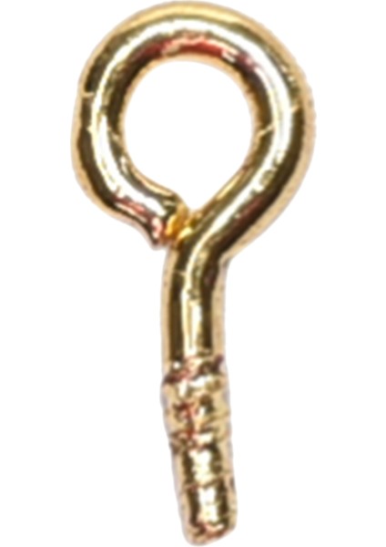 100 Adet Küçük Minik Mini Göz Pimleri Eyepins Kancalar Kuşgözü Vida Dişli Peg 8x3.5mm (Yurt Dışından)