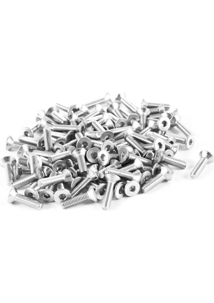Quanbu 100 Adet 304HC Paslanmaz Çelik Altıgen Havşa Düz Başlı Cıvata Vidalar M3X12MM (Yurt Dışından)
