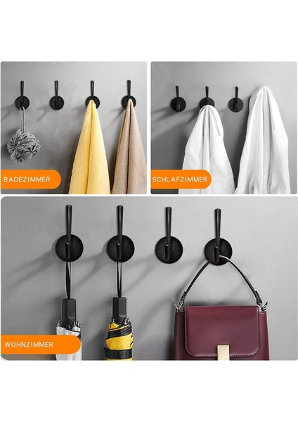 Zoroom Yapışkanlı Kancalar, Kendinden Yapışkanlı Kancalar Su Geçirmez Duvar Askıları Olmadan Mutfak Banyo Duş Duvar Yapışkan Kancalar 4 Adet (Yurt Dışından) fırsatları