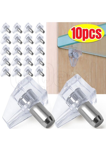 10 Adet Raf Çivileri Metal Pimli Mandal / Raf Braketleri Kaymaz Sabit Çiviler Peg / Deliksiz Dolap Cam Plaka Tutucu / Raf Desteği Ayırıcı Bölme Çivisi (Yurt Dışından)