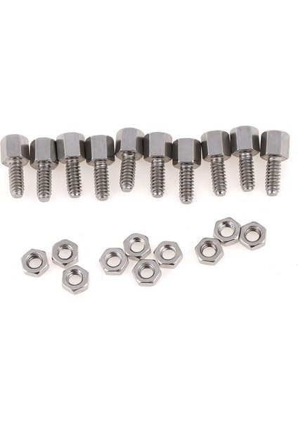 10 Takım 5 + 7mm Başlık Plakası Braketi Saplama Cıvata ve Somun Somun Vida D-Sub VGA Seri Eatop (Yurt Dışından)