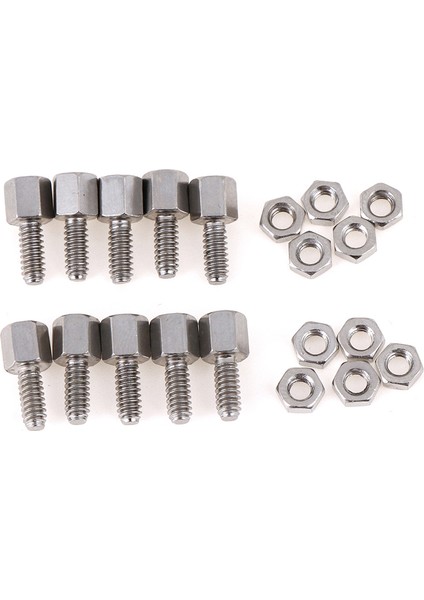 10 Takım 5 + 7mm Başlık Plakası Braketi Saplama Cıvata ve Somun Somun Vida D-Sub VGA Seri Eatop (Yurt Dışından)