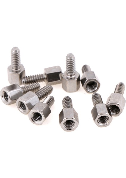 10 Takım 5 + 7mm Başlık Plakası Braketi Saplama Cıvata ve Somun Somun Vida D-Sub VGA Seri Eatop (Yurt Dışından)