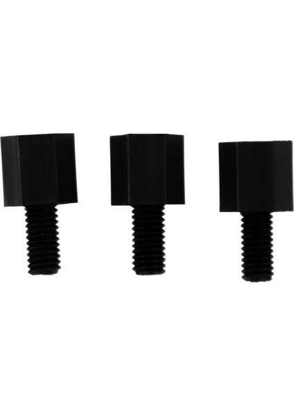 Quanbu 100X Anakart Naylon Hex Standoff Dişli Spacer M3 Konu 6 + 6mm Siyah (Yurt Dışından)