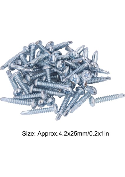 50 Adet Yuvarlak Kafa Matkap Vida Karbon Çelik 4.2X25MM Mobilya Tamiri Için Galvanizli Matkap Vidaları (Yurt Dışından) fiyatları