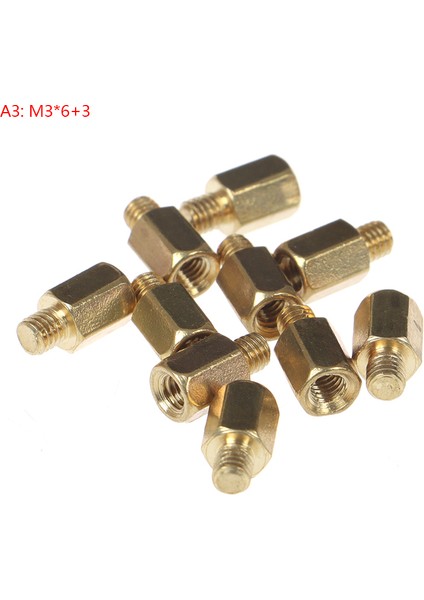 10 Adet M3 Hex Pirinç Aralığı Vidaları Dişli Sütun Bilgisayar Pc Anakart (Yurt Dışından)