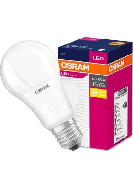 Led Value 13W Sarı Işık E-27 Ampul 1521 lm