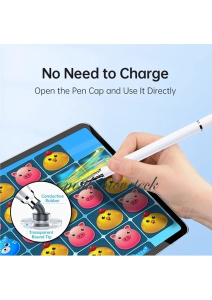Samsung Galaxy S9 Fe/S10 Fe 10.9 Inç Uyumlu Dokunmatik Stylus Kalem Tablet Telefon Için Çizim ve Yazı Kalemi SM-X510 SM-X520