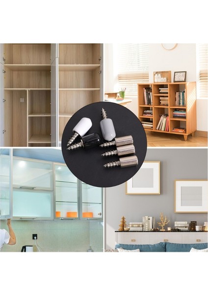 Ev Dolabı Entegre Kendiliğinden Vuran Vidalar Bölme Braketleri / Cam Raflar Sabitleme Desteği Vida Tutucu (Yurt Dışından) indirimleri