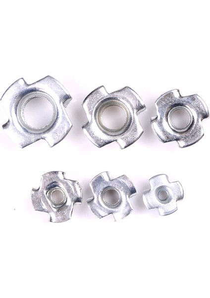 50 Adet M3/M4/M5/M6/M8/M10 Dört Prong Mobilya T Somun Ekler Ahşap Çinko Kaplama Eatop (Yurt Dışından)