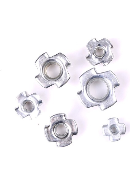 50 Adet M3/M4/M5/M6/M8/M10 Dört Prong Mobilya T Somun Ekler Ahşap Çinko Kaplama Eatop (Yurt Dışından)