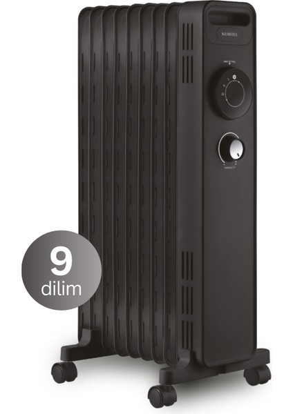 9 Dilim Siyah Radyatör KUM-1225