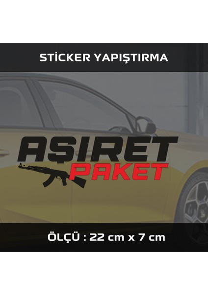 Aşiret Paket Sticker 2 Adet - Araba Motosiklet Atv Cam Dolap Tablet Uyumlu Etiket Yapıştırma