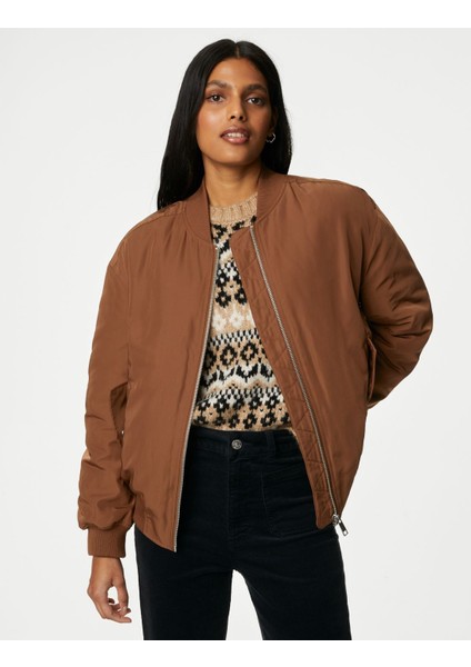 Relaxed Fit Bomber Ceket