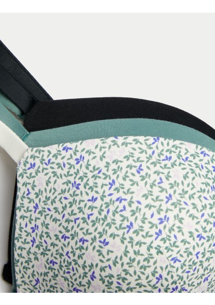 3'lü Destekli Pamuklu T-Shirt Sütyeni Seti fiyatları