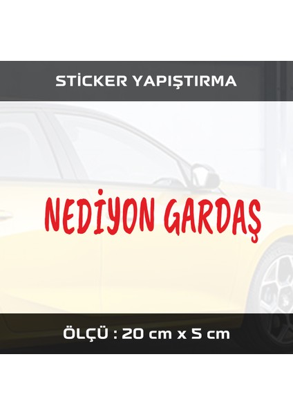 Nediyon Gardaş Sticker 2 Adet - Araba Motosiklet Atv Cam Dolap Tablet Uyumlu Etiket Yapıştırma