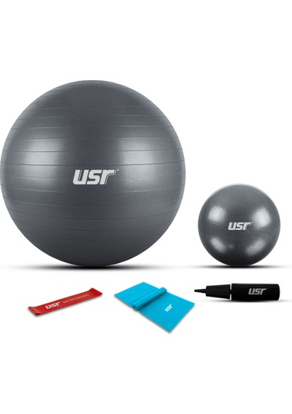 553BM 20+55 Cm Pilates Topu + Pompa + 2 Lastik