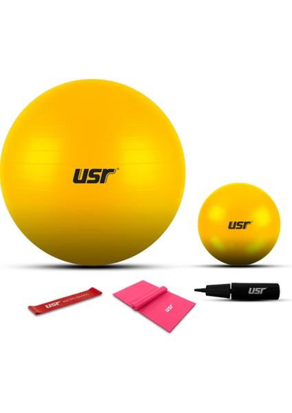 654BM 25+65 Cm Pilates Topu + Pompa + 2 Lastik