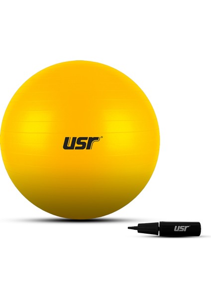 Pilates Topu Seti 55 cm Pompa ile Denge ve Esneklik Artırma Amaçlı