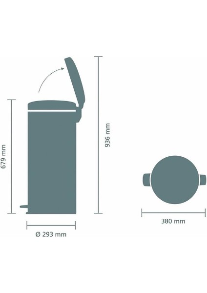 Çöp Kutusu 30 Litre Newicon Pedallı Platin 114441 fırsatları