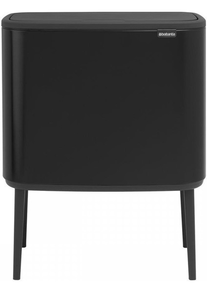 Çöp Kutusu Iki Bölmeli 11+23 Litre Bo Touch Bin Mat Siyah 316203