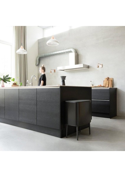 Çöp Kutusu Iki Bölmeli 11+23 Litre Bo Touch Bin Mat Siyah 316203 modelleri