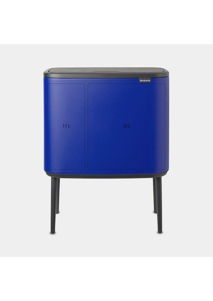 Çöp Kutusu Iki Bölmeli 11+23 Litre Bo Touch Bin Mineral Powerful Blue 208348