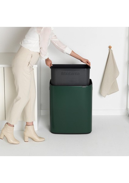 Çöp Kutusu 30 Litre Newicon Pedallı Çam Yeşili 304248 modelleri