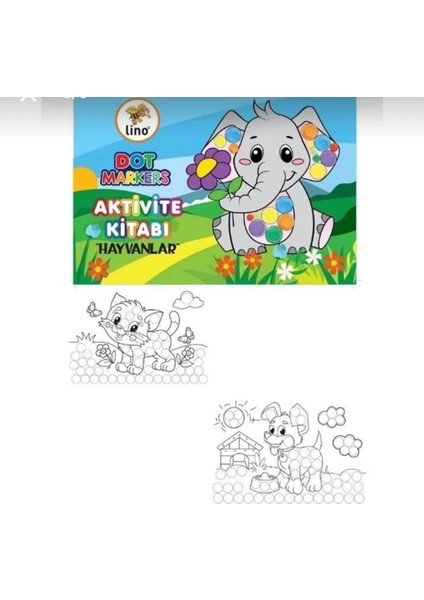 Mini Dot Markers 6’lı Yıkanabilir Kalem ve 4’lü Boya Kitabı Set