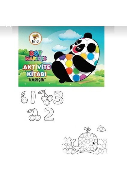 Mini Dot Markers 6’lı Yıkanabilir Kalem ve 4’lü Boya Kitabı Set