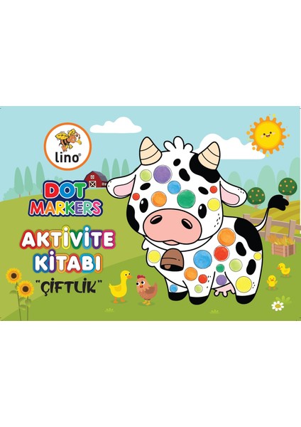 Mini Dot Markers 6’lı Yıkanabilir Kalem ve 4’lü Boya Kitabı Set