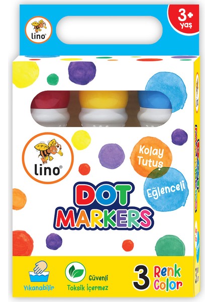 Dot Markers 3'lü Yıkanabilir Kalem ve Çiftlik Boyama Kitabı modelleri