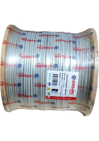 Kablo 2+1 0.50MM Cu Bakır 500MT Güvenlik Kamera Kablosu