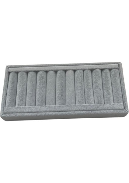 Bilezik & Bileklik & Kelepçe Gri Süet Standı-Tablası ve Düzenleyici Kısa 11X24 cm fiyatları