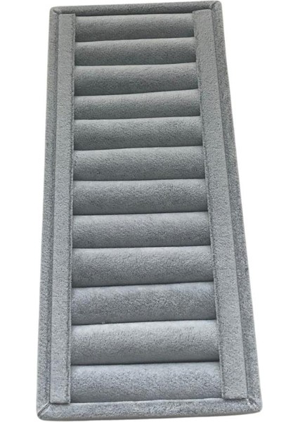 Bilezik & Bileklik & Kelepçe Gri Süet Standı-Tablası ve Düzenleyici Kısa 11X24 cm modelleri